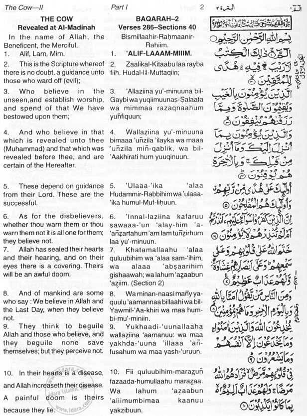 Holy Quran With Roman Transliteration, Abdullah Yusuf Ali 