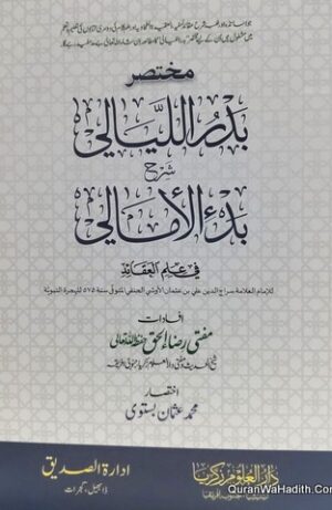 بدر الليالي شرح بدء الأمالي